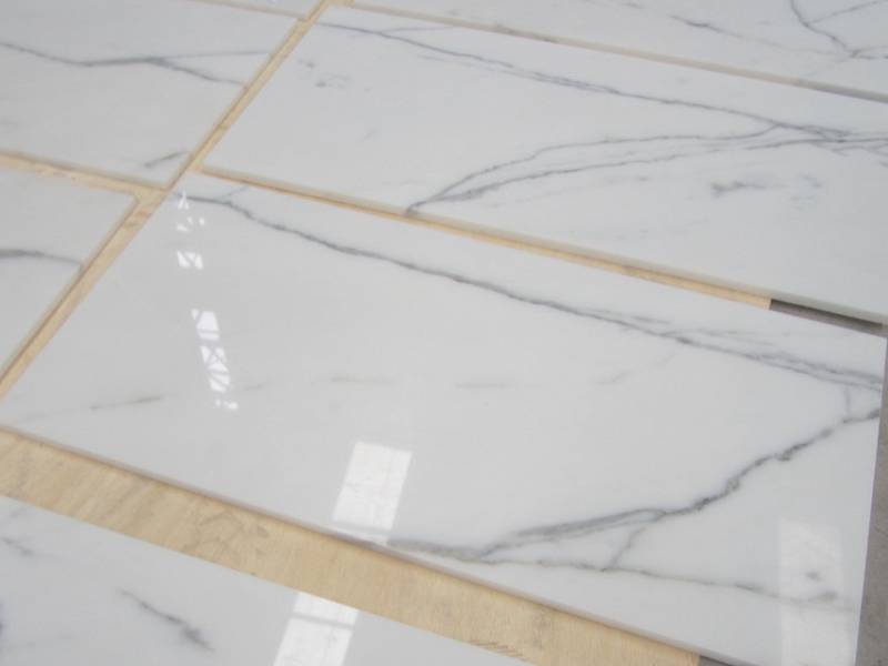 Calacatta White Marble Tile Wall Panel Flooring Pattern