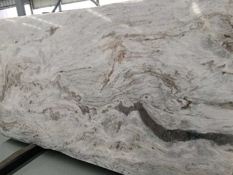 Polished Alice White Marble Slabs Floor Covering Panel