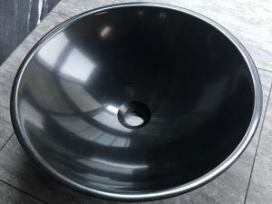Huanan الغرانيت الأسود بالوعة المطبخ جولة حوض غسيل