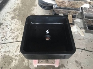 Huanan الغرانيت الأسود بالوعة المطبخ حوض غسيل التواليت