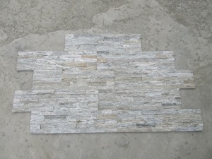 خشبي أبيض كوارتزيت ثقافة حجر الجدار القشرة
