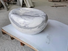 Hand Carved Sculpture White Extra Statuario Marble