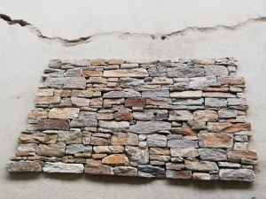 ثقافة اللون الطبيعي مختلطة الاسمنت الحجر لكسوة الجدار